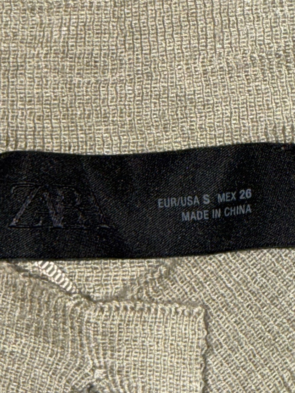 Zara Sage Green Ruched Button Cardigan - Picture 2 of 6